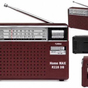 راديو محمول Home MAX R228 DB متعدد الموجات مع MP3 وبلوتوث